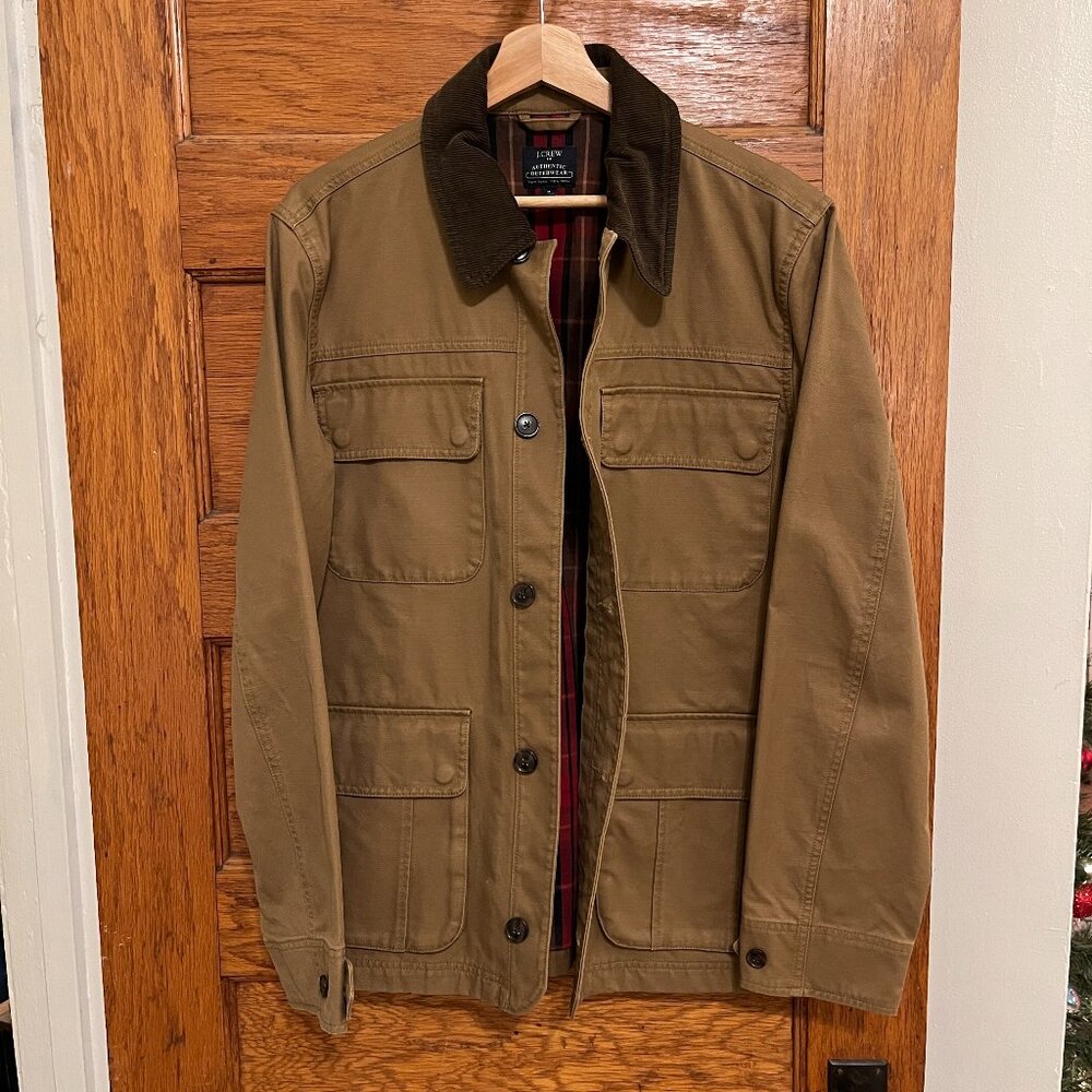 J.Crew Tan Flannel-Lined Barn Jacket